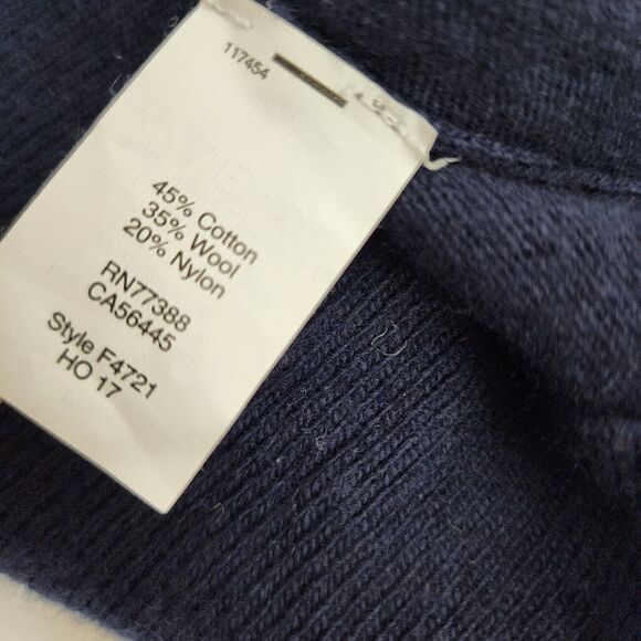 J. Crew Womens Cardigan Sweater Small V Neck Blue Wool Blend Lightweight F4721 - Picture 8 of 9